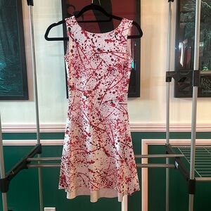 Black Milk blood splatter print high low dress